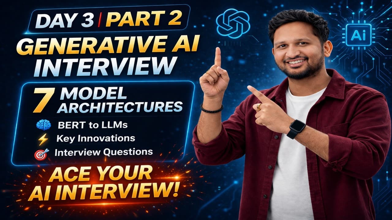 Day 3 Part 2 | Top 5 Generative AI Interview Questions You MUST Know 🚀