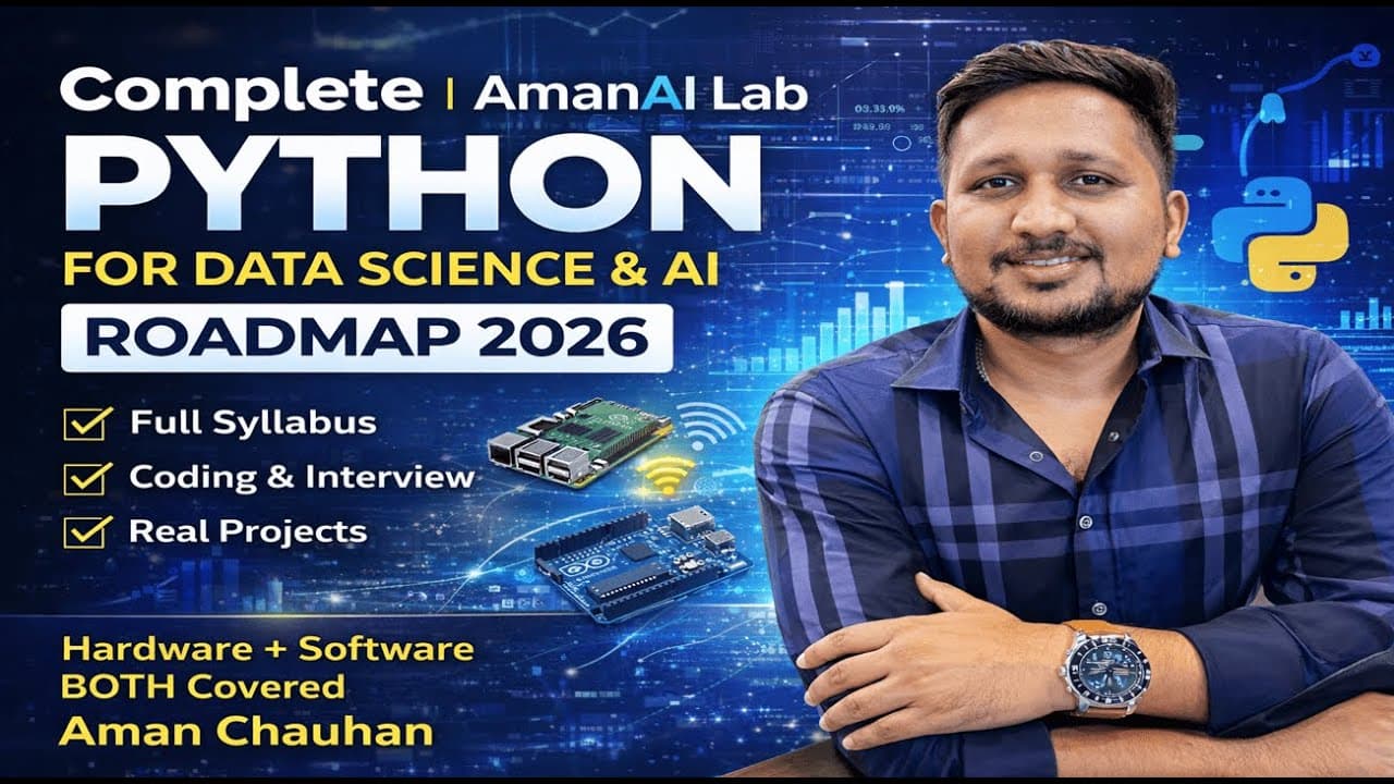 Python Roadmap 2026 | Data Science + AI + Projects | Software + Hardware | AmanAI Lab