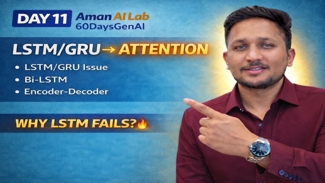 Day 11: Why LSTM Fails? 🤯 Attention Mechanism Explained (NLP Series)