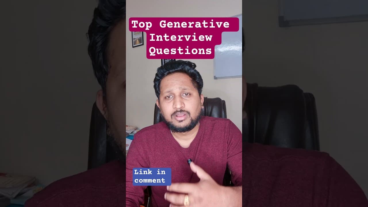 My Top Generative AI Interview Series #generativeai #llm #interview #ai #datascience  #reels #shorts