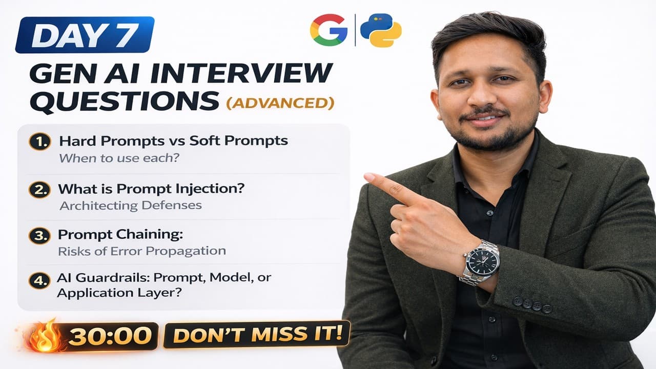 Day 7 🔥 Prompt Engineering & AI Guardrails – Advanced Interview Questions | AmanAI Lab