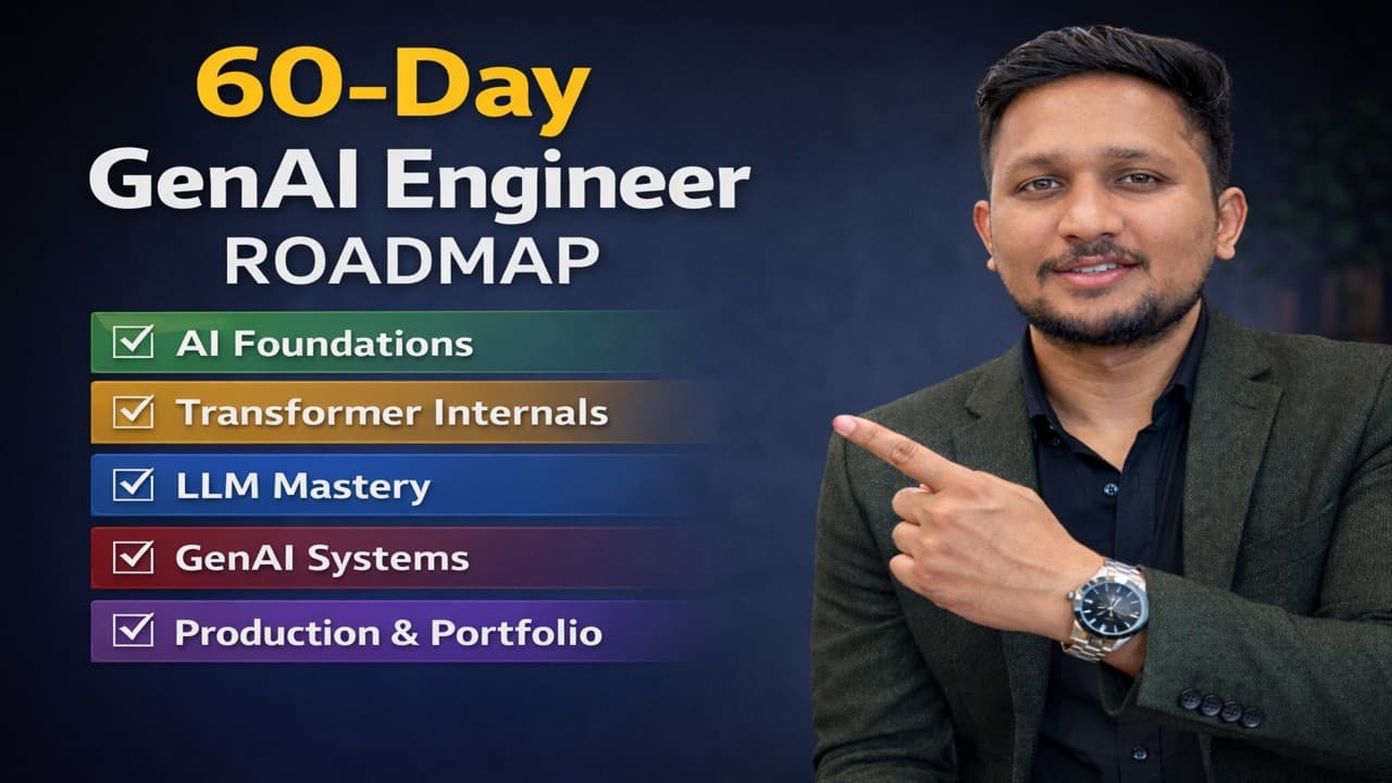 60 Days Generative AI Roadmap 🚀 (Master GenAI in 60 Days) #genai #60DayChallenge #amanailab #ai