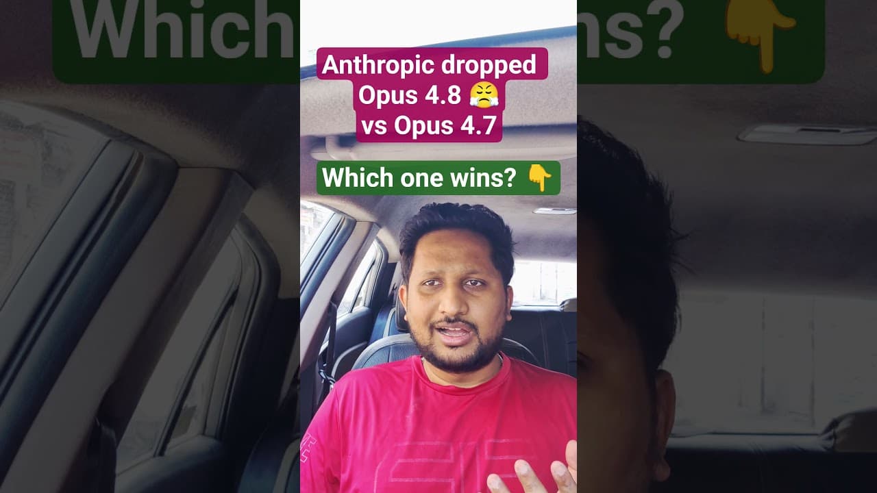 Anthropic Opus 4.7 vs 4.8 — Who Wins? 🤯#ClaudeOpus48 #Anthropic #AnthropicAI #ClaudeAI #claude
