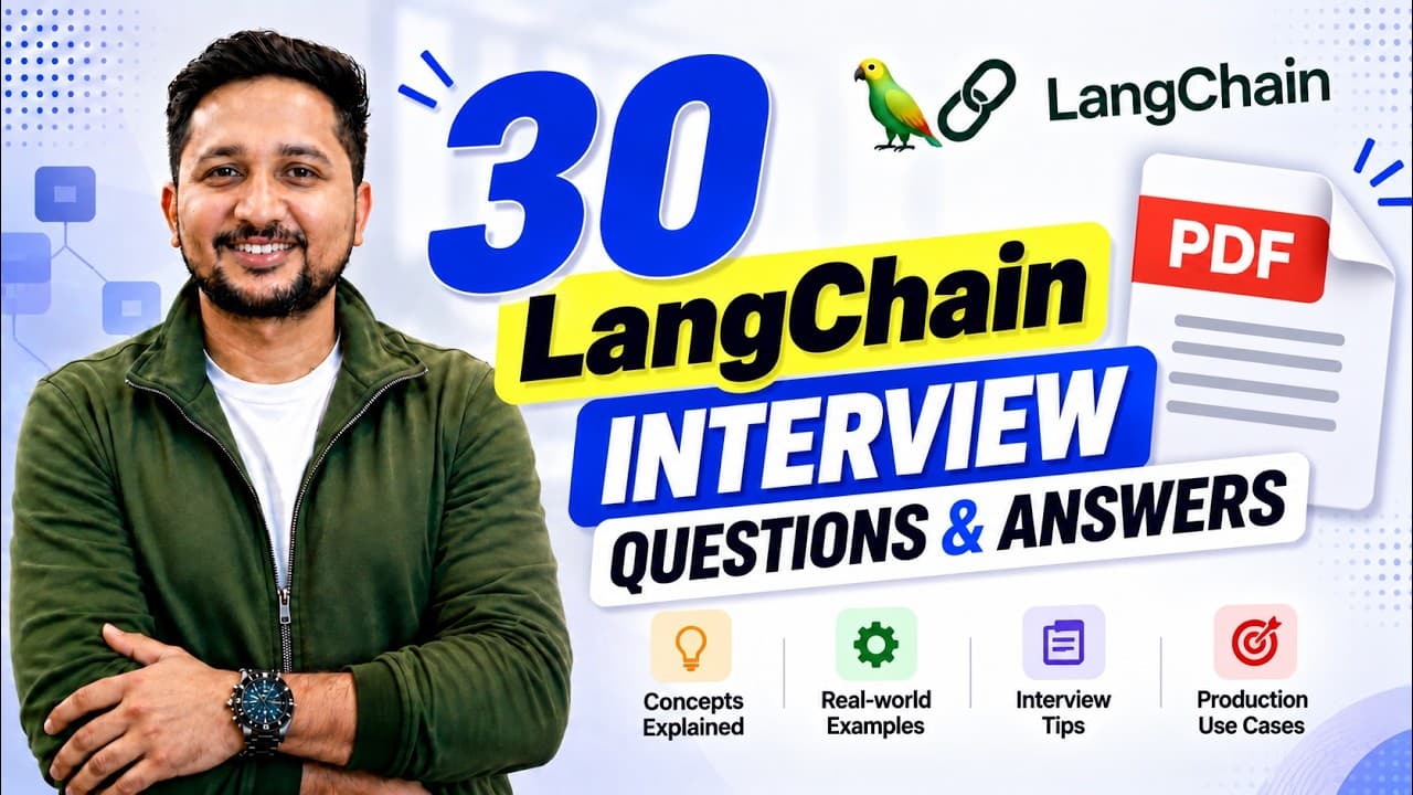 30 LangChain Interview Questions & Answers (Fundamentals, RAG, Agents, Memory, Production)