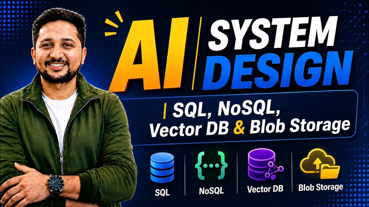 AI System Design | SQL, NoSQL, Vector DB & Blob Storage — Complete Guide