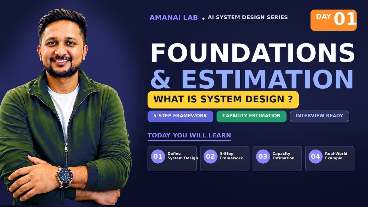 System Design Interview Prep | Day 1 — Foundations, Framework & Capacity Estimation