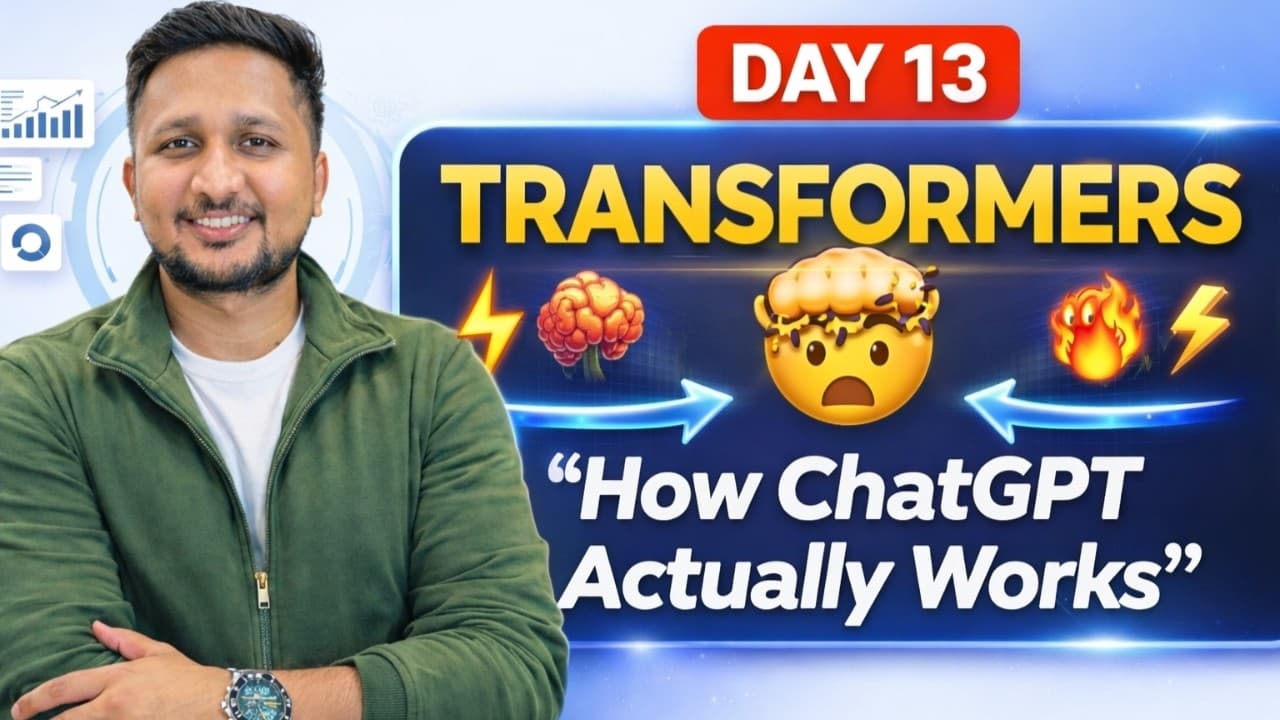 Day 13 – Transformers Explained | Attention Mechanism & LLM Basics