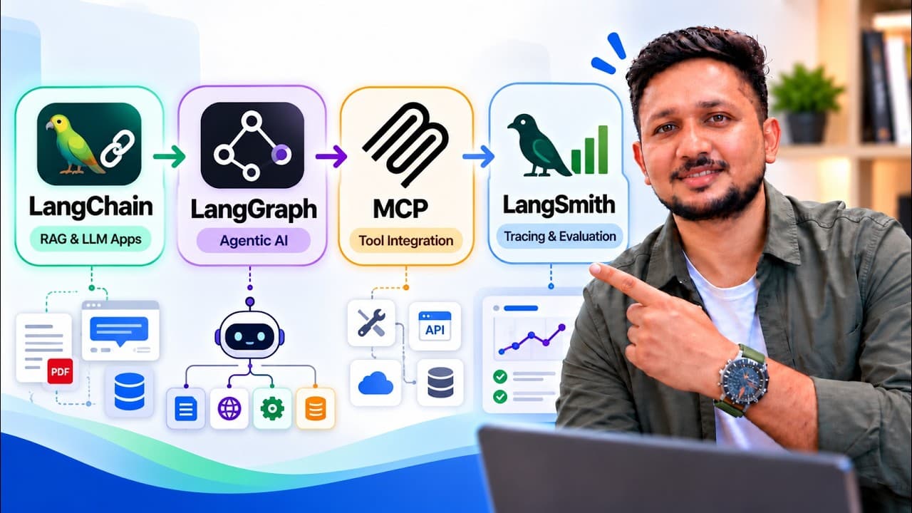 LangChain, LangGraph, MCP & LangSmith Tutorials | GenAI