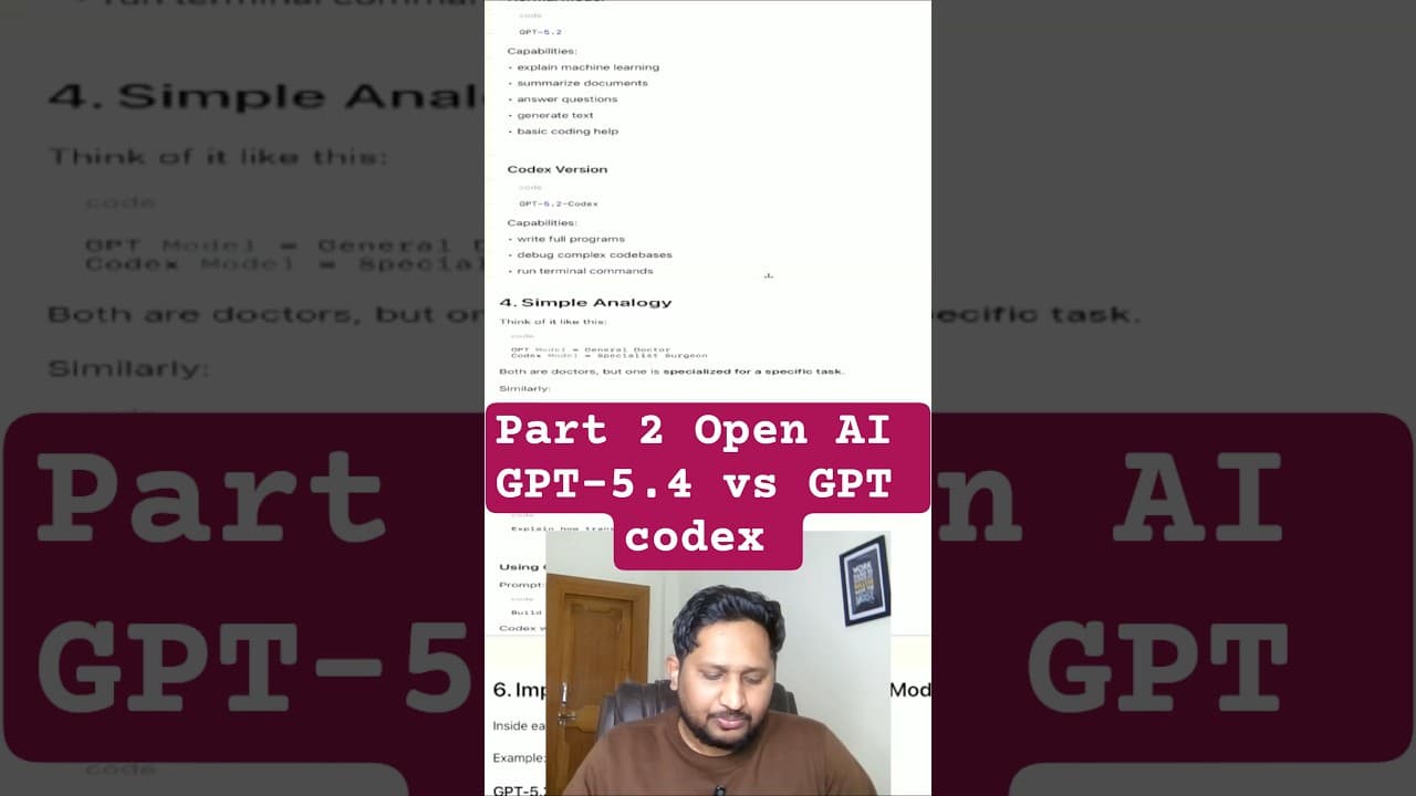 GPT-5.2 vs GPT-5.4 Head to Head #shorts #OpenAI #GenerativeAI