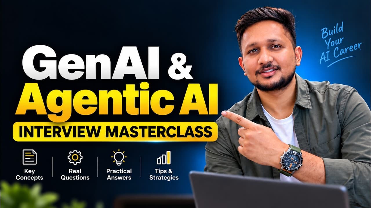 GenAI & Agentic AI Interview Masterclass 🚀 | Crack AI Engineer Interviews in 2026